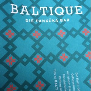 menu at Baltique in Frankfurt