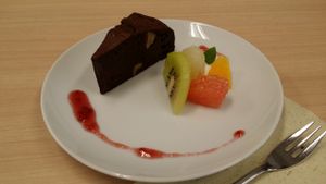 Chocolate cake (300¥) at Kaemon Asakusa in Tokyo