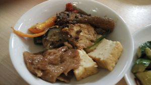 Soy meat and tofu at Kaemon Asakusa in Tokyo