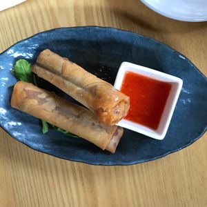 Vegan crispy spring rolls at Empire Chinese Kitchen in Portland