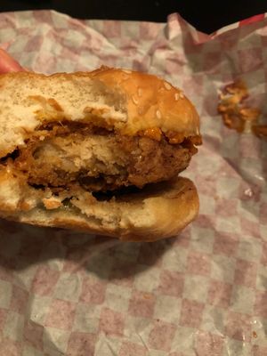 Rebellyous chick’n sandwich at Cycle Dogs in Seattle