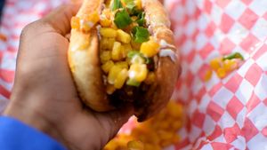 elote hotdog at Cycle Dogs in Seattle