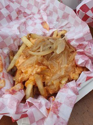 Hangry fries omg so yum at Cycle Dogs in Seattle