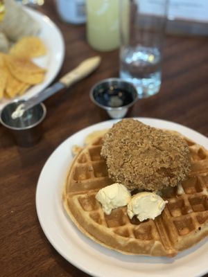 Chick’n and Waffles  at Cycle Dogs in Seattle