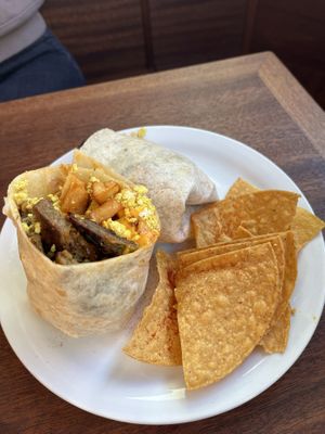 breakfast burrito  at Cycle Dogs in Seattle