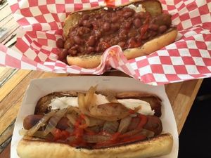 Hot dogs at Cycle Dogs in Seattle