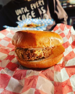 Hunny Butter Chick’n sandwich   at Cycle Dogs in Seattle