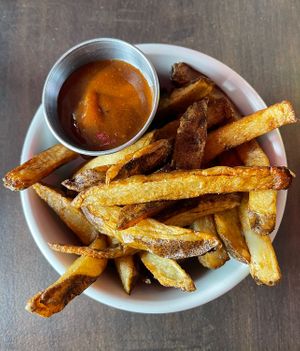 small fries with curry ketchup   at Cycle Dogs in Seattle