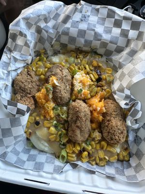 KFC bowl  at Cycle Dogs in Seattle