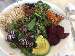 Southwestern Bowl with no aioli and beets at House Rock Kitchen in Buena Vista