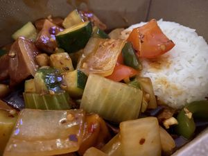 Kung Lao tofu and veggies  at Pho Vegan Asian Cuisine in Rocklin