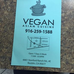 info at Pho Vegan Asian Cuisine in Rocklin