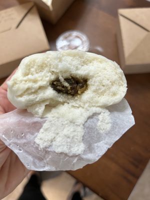 Inside steamed bun  at Pho Vegan Asian Cuisine in Rocklin