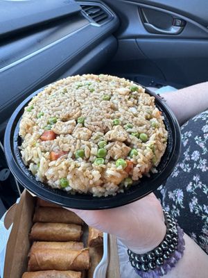 Fried rice with fried tofu   at Pho Vegan Asian Cuisine in Rocklin
