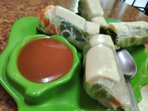 Oil free version. Just as tasty w sauce at Pho Vegan Asian Cuisine in Rocklin