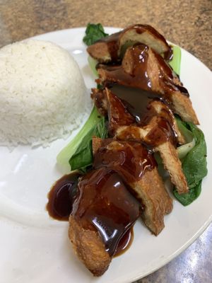 Mock Duck Bok Choi   at Pho Vegan Asian Cuisine in Rocklin