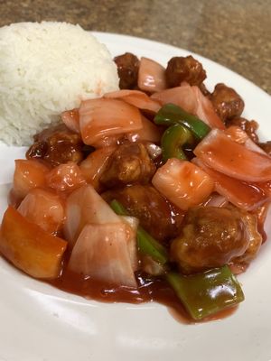 Sweet & Sour Mock Pork  at Pho Vegan Asian Cuisine in Rocklin