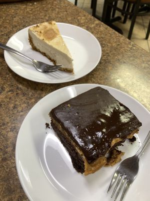 Cheesecake (skip) & brownie (get)  at Pho Vegan Asian Cuisine in Rocklin