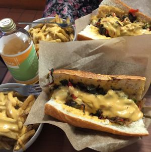 delicious philly cheese steaks at Toad Style in Brooklyn