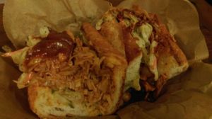 bbq jackfruit sandwich at Toad Style in Brooklyn