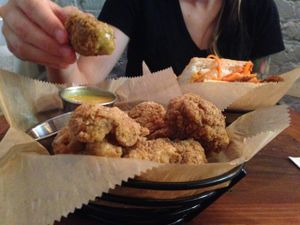 fried cauliflower + honey mustard  at Toad Style in Brooklyn