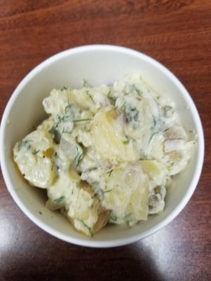 Potato salad at Toad Style in Brooklyn