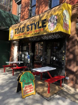 Outside   at Toad Style in Brooklyn