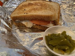 Grilled Chez w side of Jalapeños  at Toad Style in Brooklyn