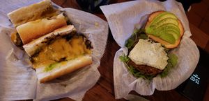 Philly (top) and sunshine (both good) at Toad Style in Brooklyn