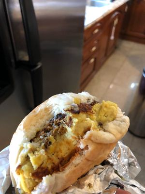 B-fast bun at Toad Style in Brooklyn