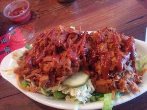 BBQ jackfruit salad at Toad Style in Brooklyn