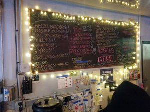 Menu board at Toad Style in Brooklyn