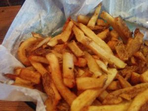 Hand cut fries at Toad Style in Brooklyn