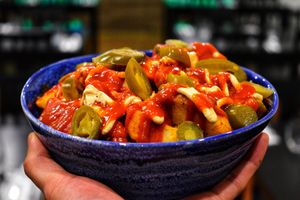 Spicy sensation - fancy fries  at Veggo Sizzle in Adelaide