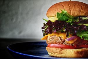 Burger at Veggo Sizzle in Adelaide