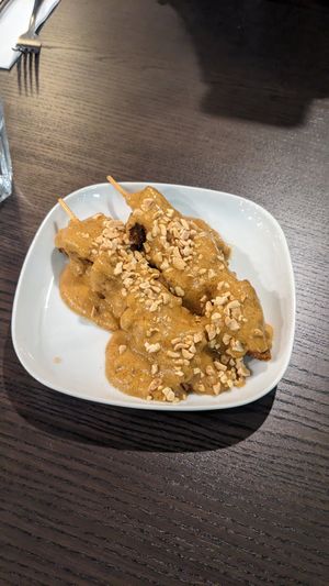 Chicken satay - entre at Veggo Sizzle in Adelaide