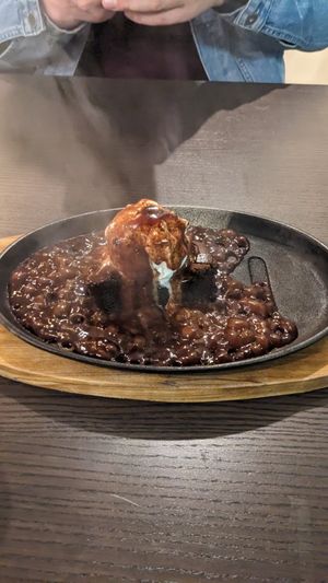 Sizzling brownie at Veggo Sizzle in Adelaide