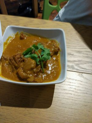 Vegan mock chicken  masala at Veggo Sizzle in Adelaide