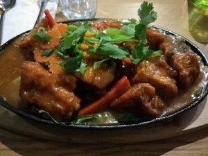 Sizzle eggplant  at Veggo Sizzle in Adelaide