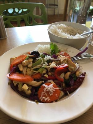 Cashew nut, Vegetable stir fry. at Veggo Sizzle in Adelaide