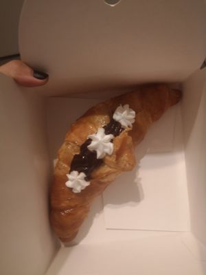 Chocolate croissant at La Besnéta in Barcelona