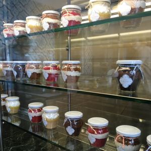 fresh vegan cakes!! at La Besnéta in Barcelona