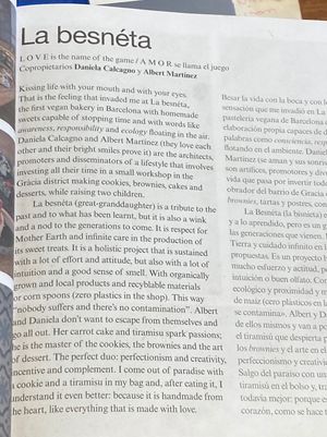 Biography in book at La Besnéta in Barcelona