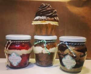 red velvet+carrot cake+tiramisu+cupcake at La Besnéta in Barcelona