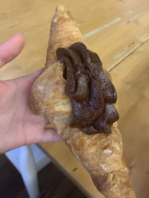 Chocolate croissant   at La Besnéta in Barcelona