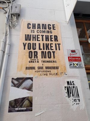 Outside wall at La Besnéta in Barcelona
