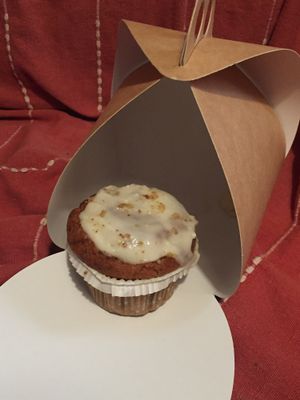 carrot cake muffin  at La Besnéta in Barcelona