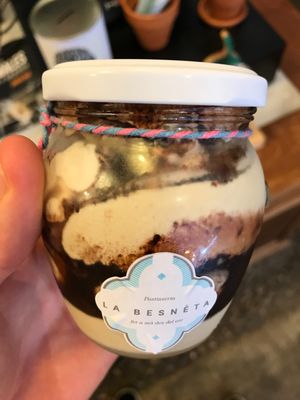 one tira-misu at La Besnéta in Barcelona