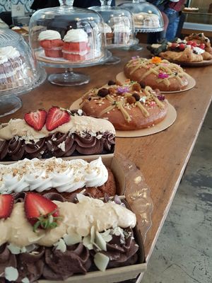 cakes and pies at La Besnéta in Barcelona