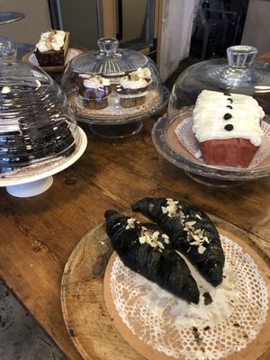 Cake and croissants  at La Besnéta in Barcelona